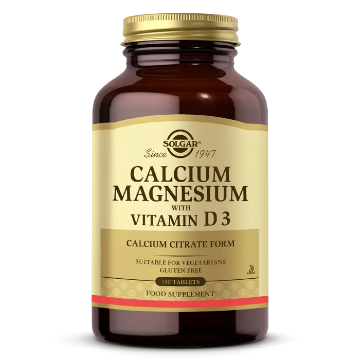 Solgar Kalsiyum Magnezyum D3 Vitamini Kemik Desteği 150 Tablet