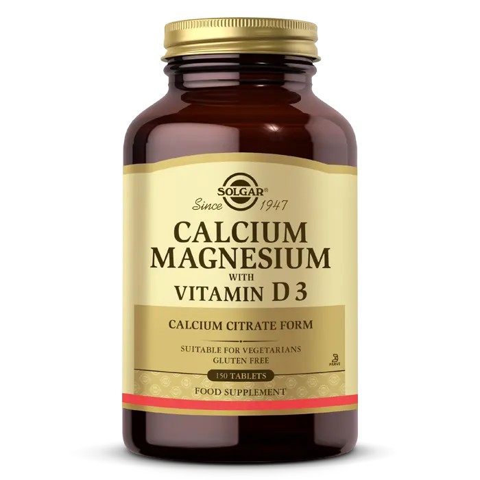 Solgar Kalsiyum Magnezyum D3 Vitamini Kemik Desteği 150 Tablet