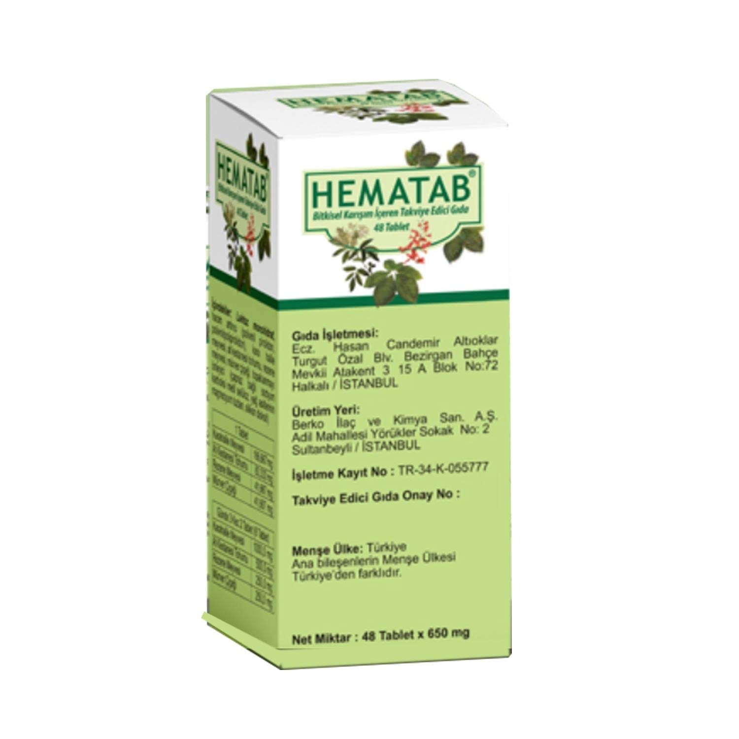 Hematab Tablet Demir Takviyesi 48 Tablet