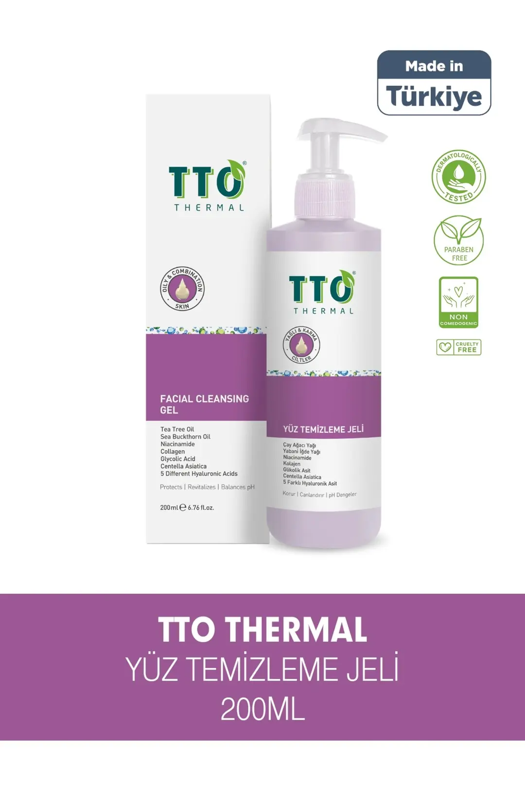 TTO Yüz Temizleme Jeli 200 ml içerik ve bileşen bilgileri
