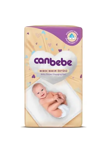 Canbebe Bakım Örtüsü Bebek Alt Değiştirme Pedi 60x60 cm 10 Adet ürün görseli