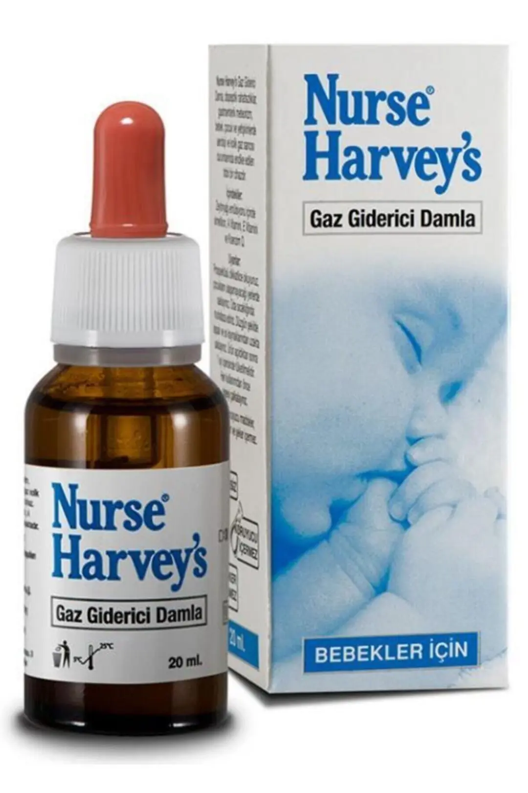 Nurse Harvey's Gaz Giderici Bebek Damlası 20 ml kutu ve ambalaj