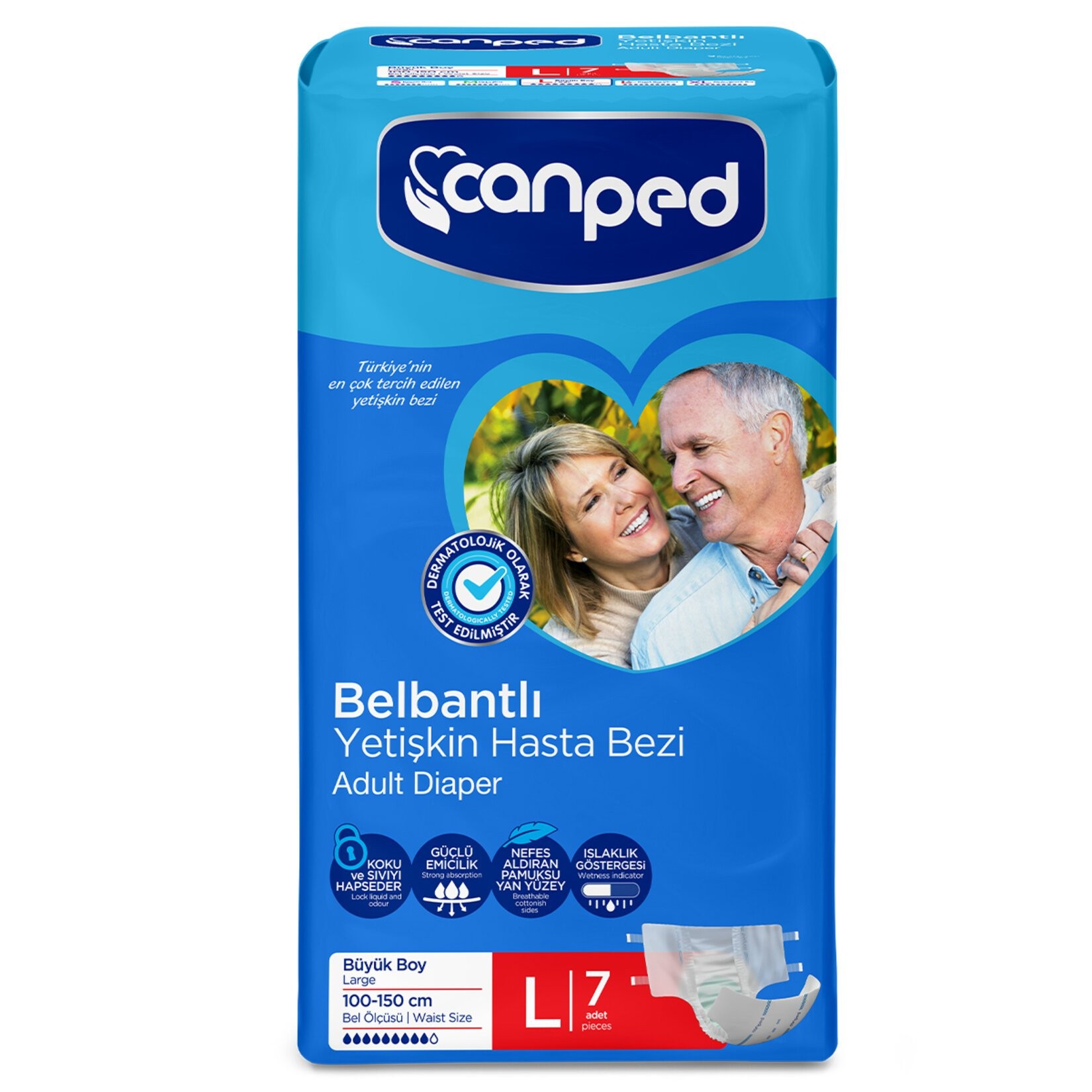 Canped Hasta Bezi Büyük Boy (L) 7 Adet (100-150 cm)