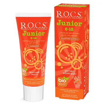Rocs Junior Gökkuşağı Meyve Aromalı Çocuk Diş Macunu (6-12 Yaş)