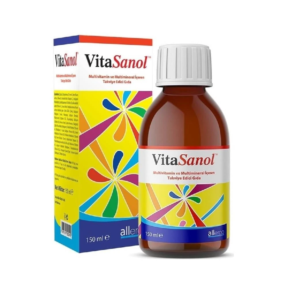 Vitasanol Şurup 150 Ml, Multivitamin ve Multimineral İçeren Takviye Edici Gida 150ml Şişe