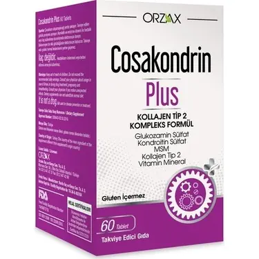 Cosakondrin Plus Tablet Eklem Destek Takviyesi 60 Adet kutu ve ambalaj