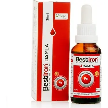 Bestiron Damla Demir ve C Vitamini Takviyesi 30 ml kutu ve ambalaj
