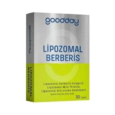 GoodDay Lipozomal Berberis Tablet Lipozomal Milk Thistle ve Enginar 30 Tablet kutu ve ambalaj