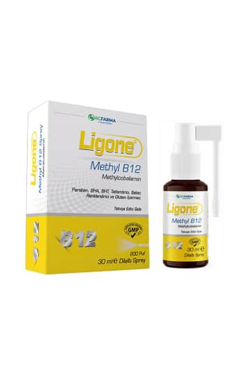 Ligone Methyl B12 Dilalti Sprey, B12 Vitamini İçeren Takviye Edici Gida 2x20ml Şişe