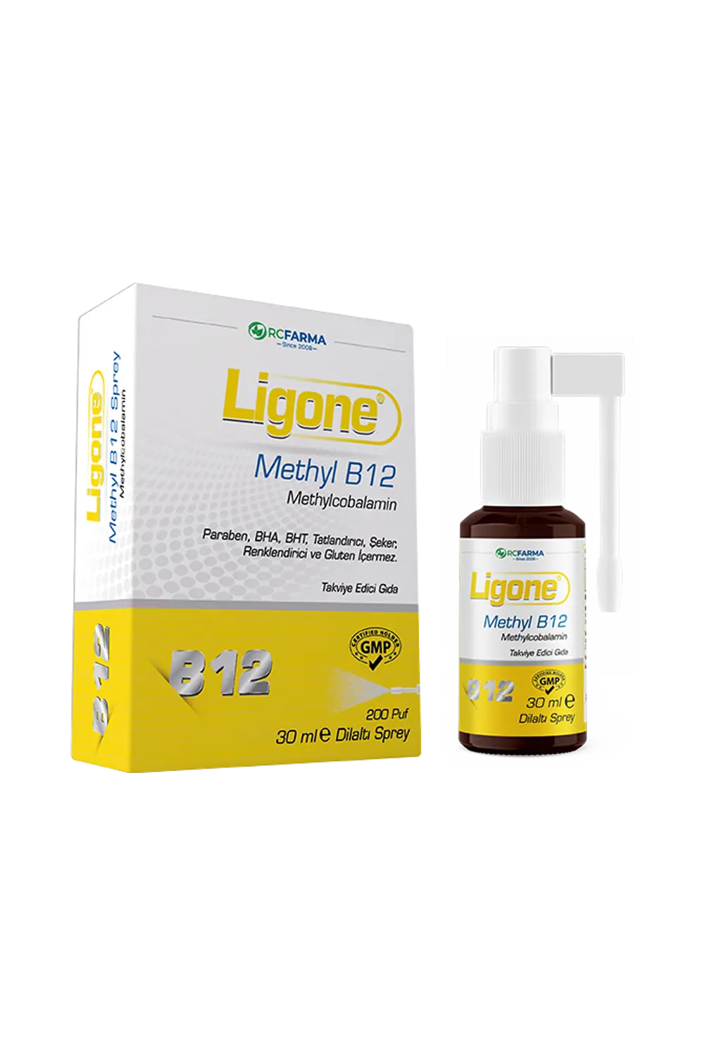 Ligone Methyl B12 Dilalti Sprey, B12 Vitamini İçeren Takviye Edici Gida 2x20ml Şişe ürün görseli