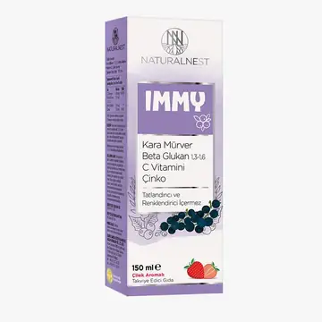 Naturalnest Immy Kara Mürver Beta Glukan C Vitamini Çinko Şurup 150 ml