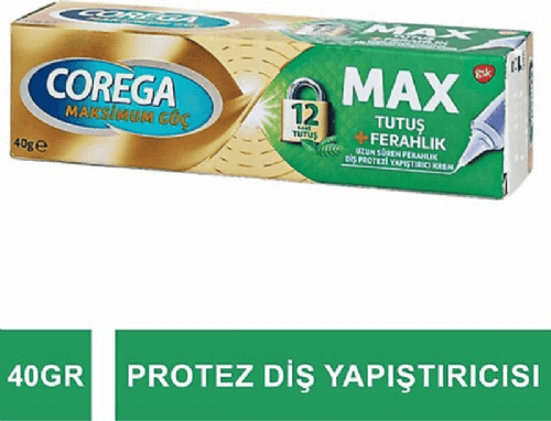 Corega Maksimum Tutuş Ferahlık Protez Yapıştırıcı Krem 40 gr