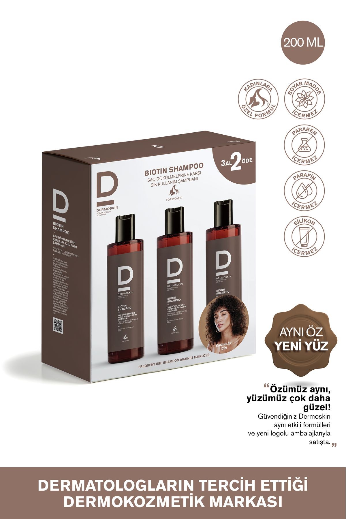Biotin Şampuan Saç Güçlendirici Kadınlara Özel 3 Al 2 Öde