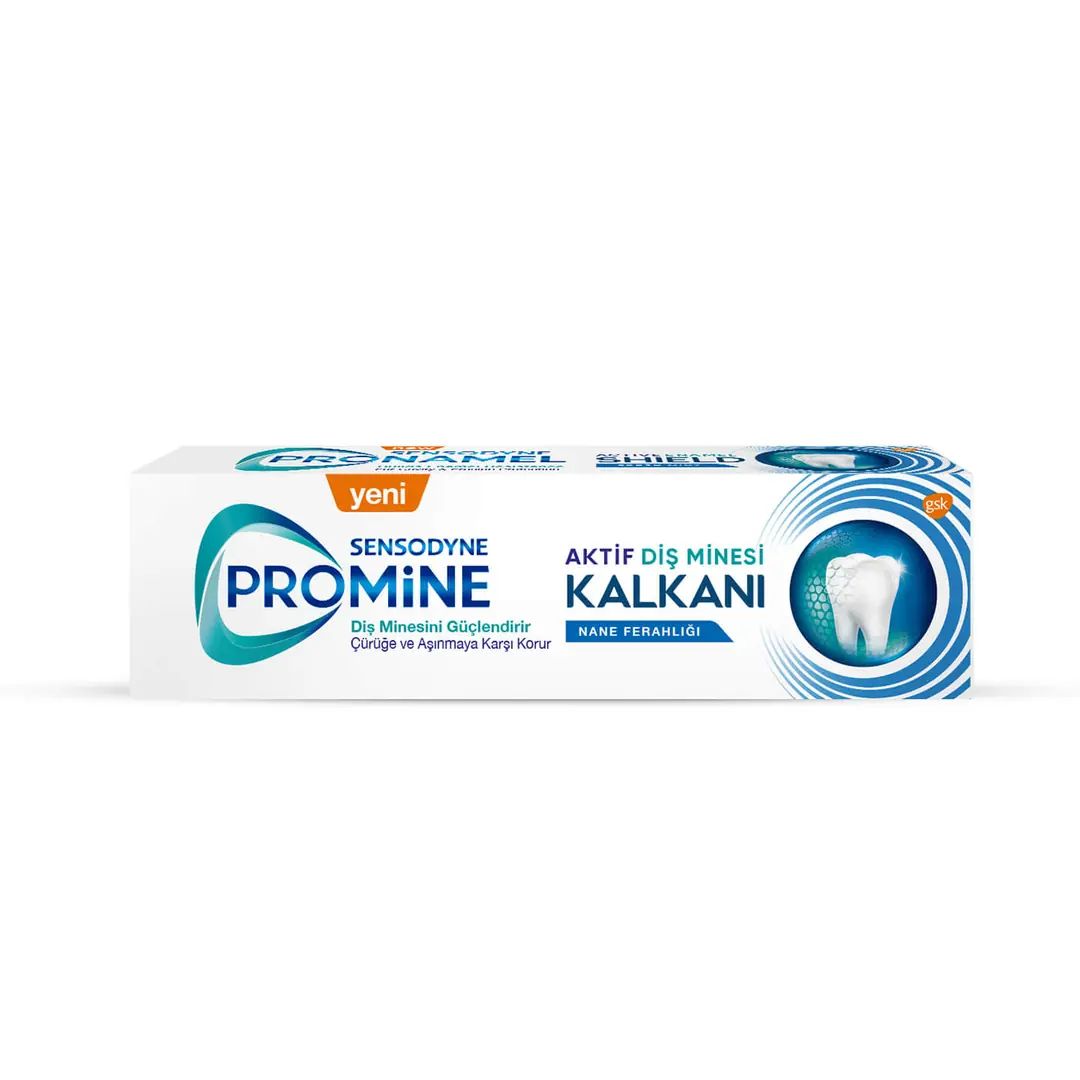 Sensodyne Diş Macunu Promine Aktif Diş Kalkanı kutu ve ambalaj