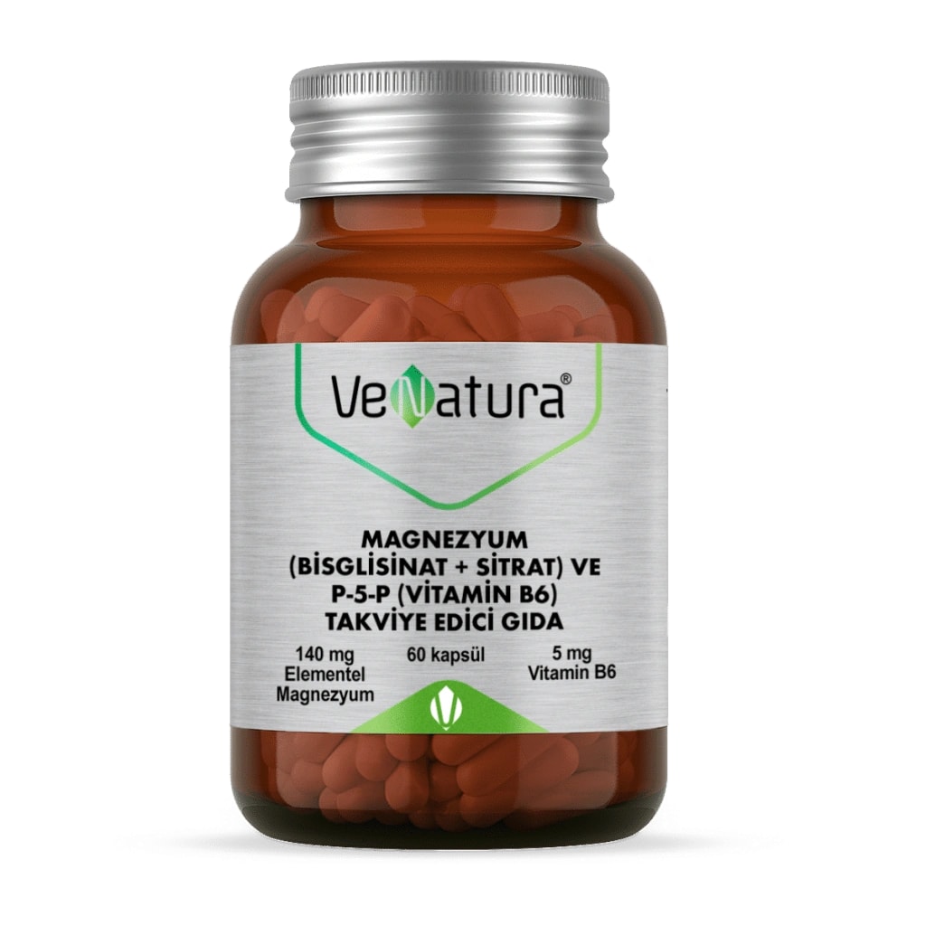 VeNatura Magnezyum Bisglisinat Sitrat B6 60 Kapsül