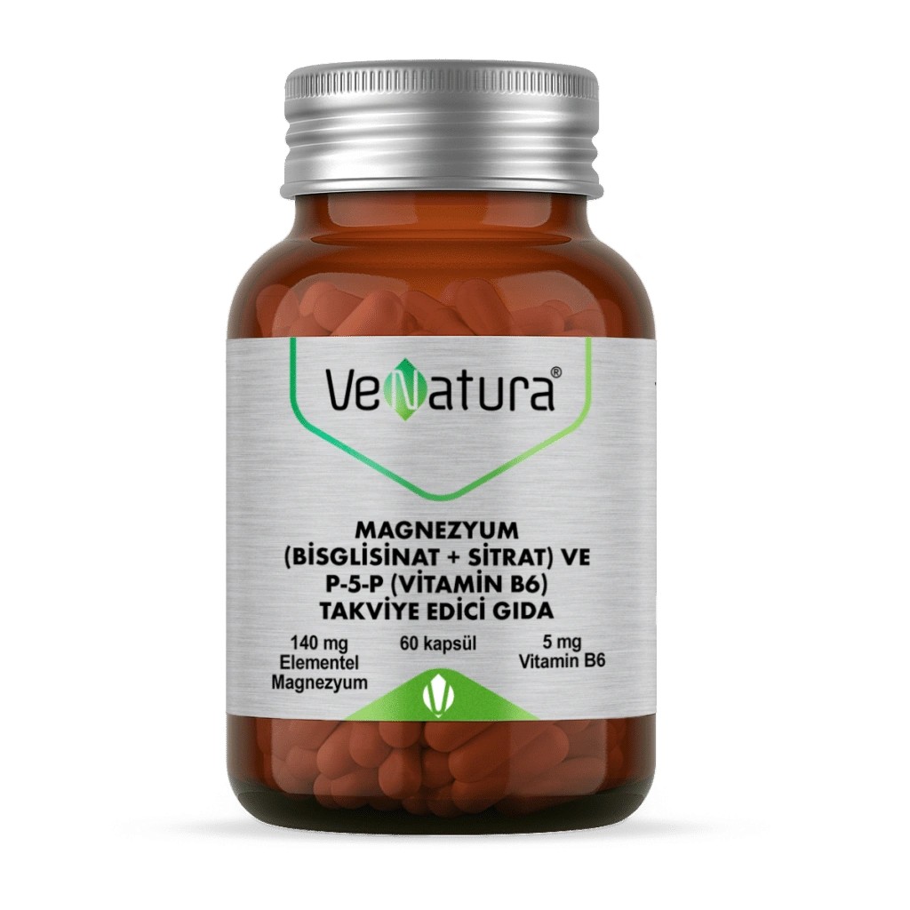 VeNatura Magnezyum Bisglisinat Sitrat B6 60 Kapsül