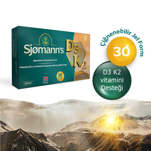 Sjømann’s Vitamin D3 K2 Çiğnenebilir Jel 30 Adet
