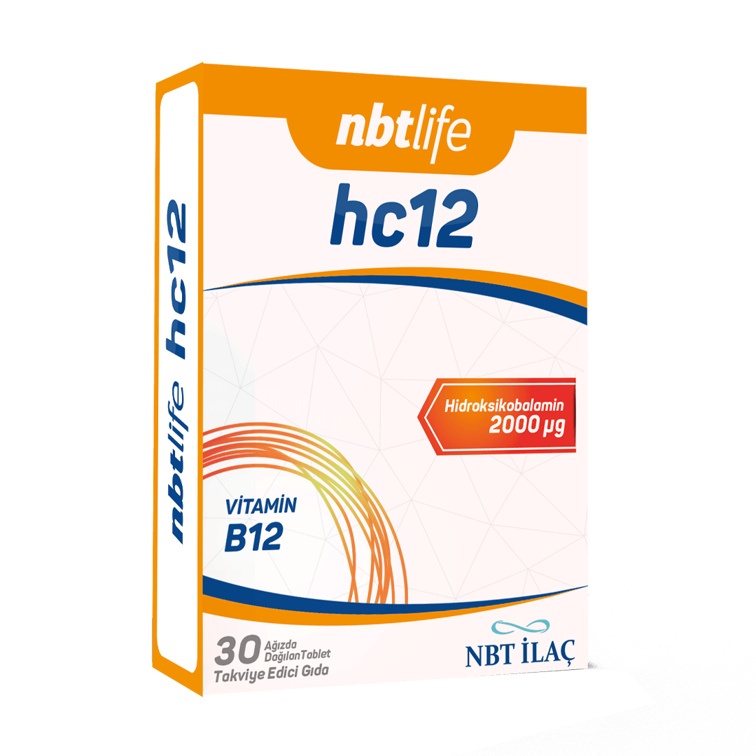Nbtlife HC12 B12 Vitamini Çiğneme Tableti 2000 mcg 30 Adet