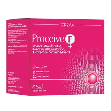 Proceive F Saşe İnositol Koenzim Q10 Glutatyon Vitamin Mineral Takviyesi 30 Saşe