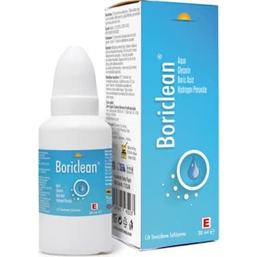 Boriclean Kulak Damlası Kulak Kiri Yumuşatıcı 30 ml ürün ve ambalaj