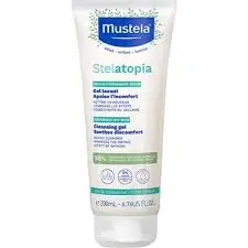 Mustela Stelatopia Bebek Şampuanı Atopik Ciltler İçin 200 ml ürün ambalajı