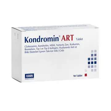 Kondromin Art Glukozamin, Kondroitin, MSM, Kollajen ve Bitki Ekstreleri 90 Tablet