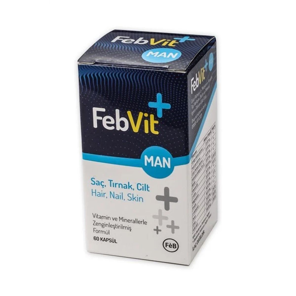 FEB Vit Man Saç Tırnak Cilt Vitamini 60 Kapsül