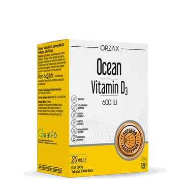 Orzax Ocean D3 Vitamini Sprey 600 IU 20 ml