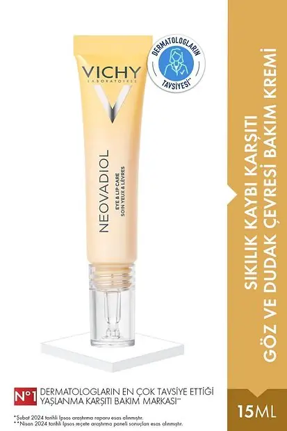 Vichy Neovadiol Göz ve Dudak Çevresi 15 ml kutu ve ambalaj