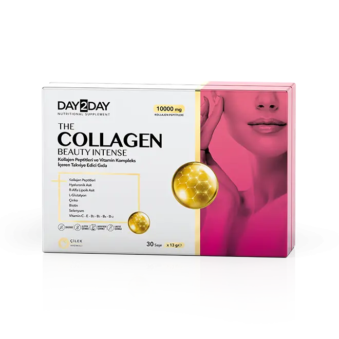 Day2day The Collagen Beauty Intense Kollajen Şase 30 Poşet kutu ve ambalaj