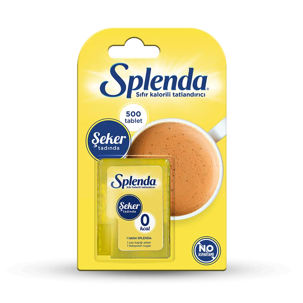 Splenda Tablet Plastik Tetikleyici Ambalaj 500 Tablet ürün ve ambalaj