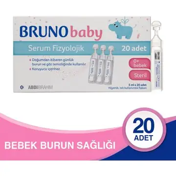 Bruno Baby Serum Fizyolojik Burun Damlası %0.9 20x5 ml