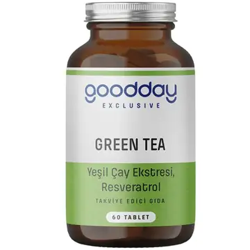 GoodDay Exclusive Green Tea Tablet Yeşil Çay Ekstresi ve Resveratrol 60 Tablet