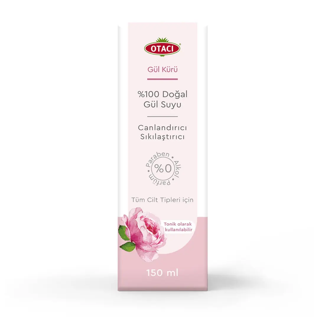 Otacı Gül Suyu %100 Doğal 150 ml kutu ve ambalaj