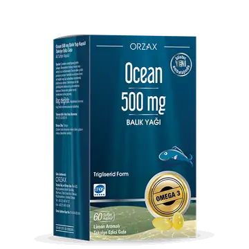 Orzax Ocean Saf Balık Yağı Omega 3 EPA DHA 500 mg 60 Kapsül