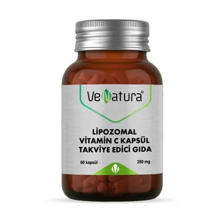Venatura Lipozomal Vitamin C Kapsül C Vitamini İçeren Takviye Edici Gıda 60 Kapsül kutu ve ambalaj