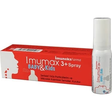 İmuneks Imumax Baby ve Kids Boğaz Spreyi Çocuklar İçin 20 ml ürün ambalajı