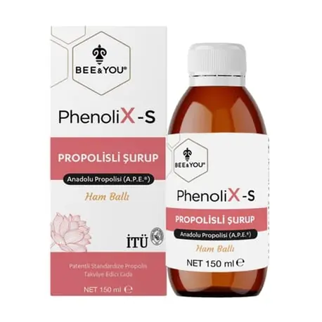 Bee & You Phenolix-S Şurup Propolis Takviyesi 150 ml Şişe kutu ve ambalaj