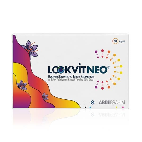 Lookvit Neo Kapsül Lipozomal Resveratrol Safran Astaksantin Balık Yağı Takviyesi 30 Kapsül
