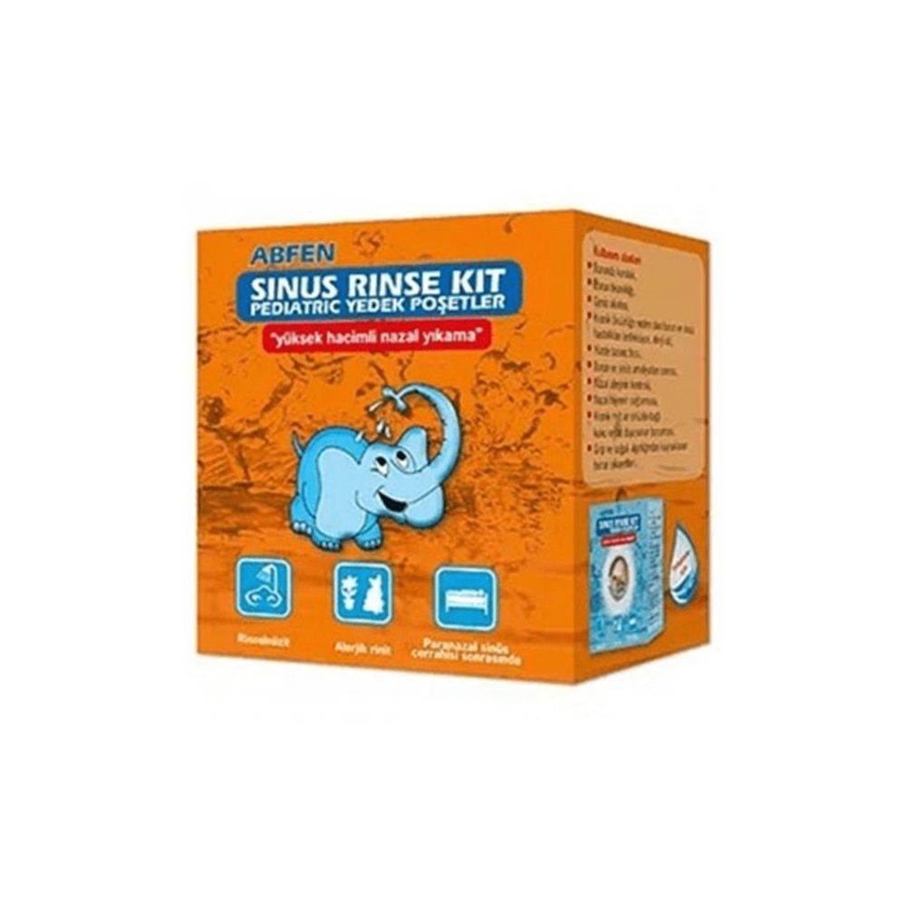 Abfen Sinus Rinse Pediatric Çocuk Burun Yıkama Kiti ve 50 Poşet (Ekonomik Boy)