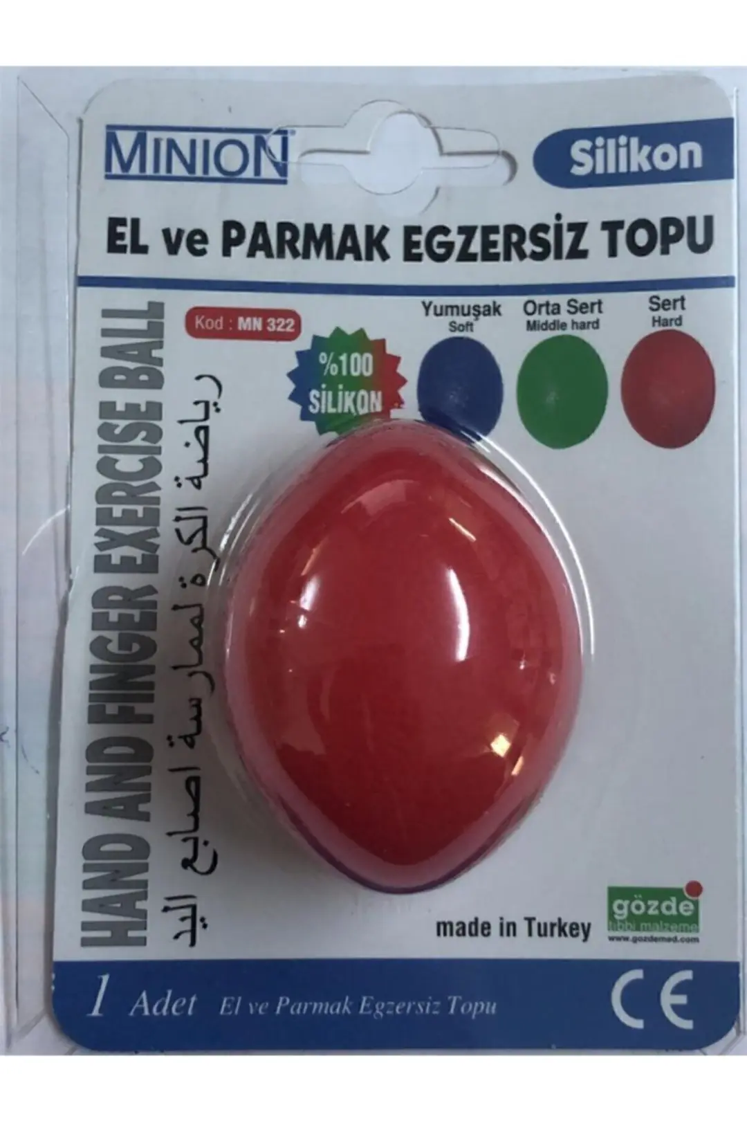 Minion Stres Topu Kırmızı Stresi Azaltıcı Oyuncak ürün ve ambalaj