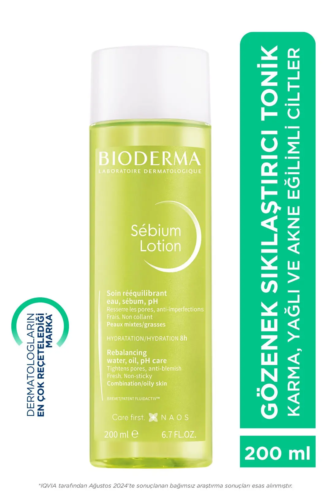 Bioderma Sebium Lotion Karma ve Yağlı Ciltler İçin Tonik 200 ml ürün görseli