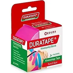Duratape Kinesiyoloji Bandı Pembe 5 cm x 5 Metre ürün ambalajı