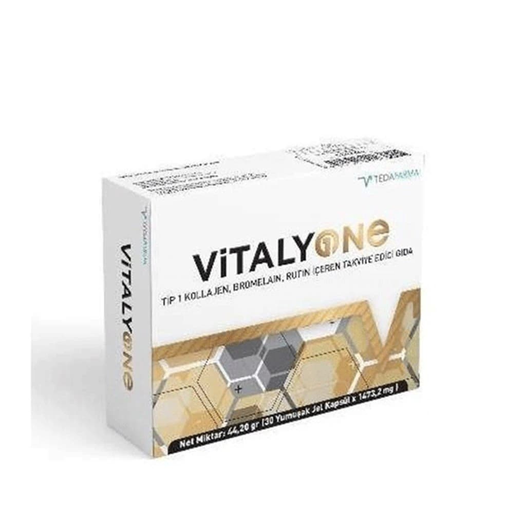 Vitaly One Kapsül, Tip 1 Kollajen, Bromelain ve Rutin İçeren Takviye Edici Gida 30 Kapsül ürün görseli