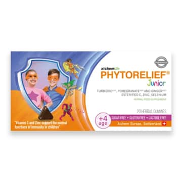 Phytorelief Junior Çiğnenebilir Form, Turmeric (zerdeçal), Pomegranate (nar Kabuğu), Ginger (zencefil), Selenyum, Çinko İçeren Takviye Edici Gida 20 Adet