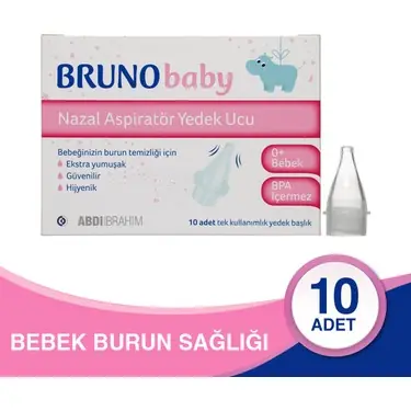 Bruno Baby Nazal Burun Aspiratörü Yedek Uç 10 Adet ürün görseli