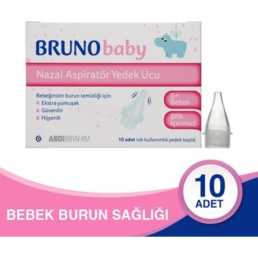 Bruno Baby Nazal Burun Aspiratörü Yedek Uç 10 Adet