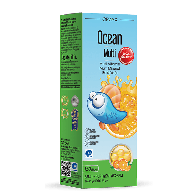 Orzax Ocean Multi Balık Yağı Şurup Vitamin Mineral 150ml