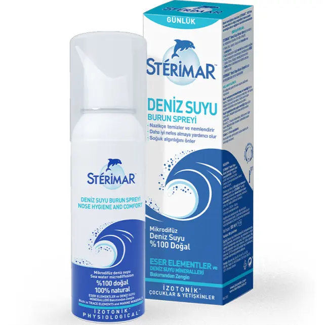 Sterimar Deniz Suyu Burun Spreyi %31.82 100 ml Tüp ürün ambalajı