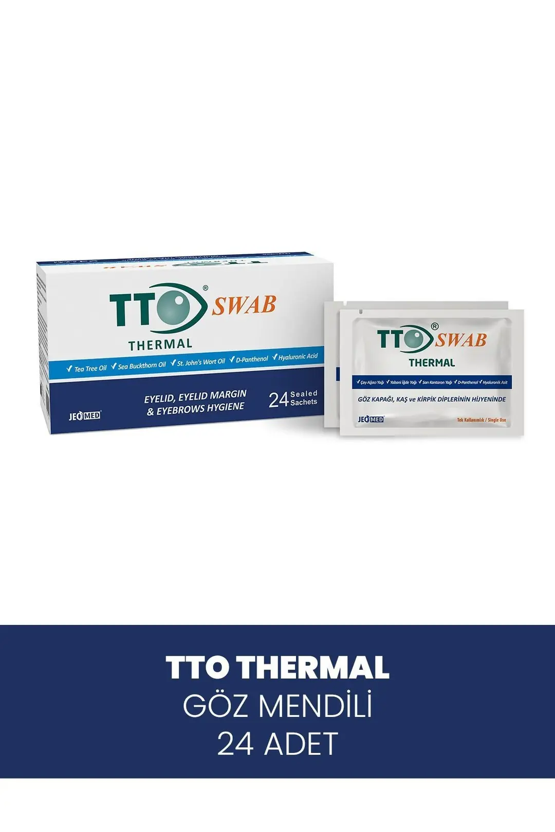 TTO Göz Temizleme Mendili Swab 24'lü ürün ambalajı